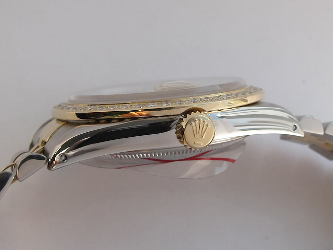 36mm Rolex Two-tone Datejust Champ Diamond Dial 16233.