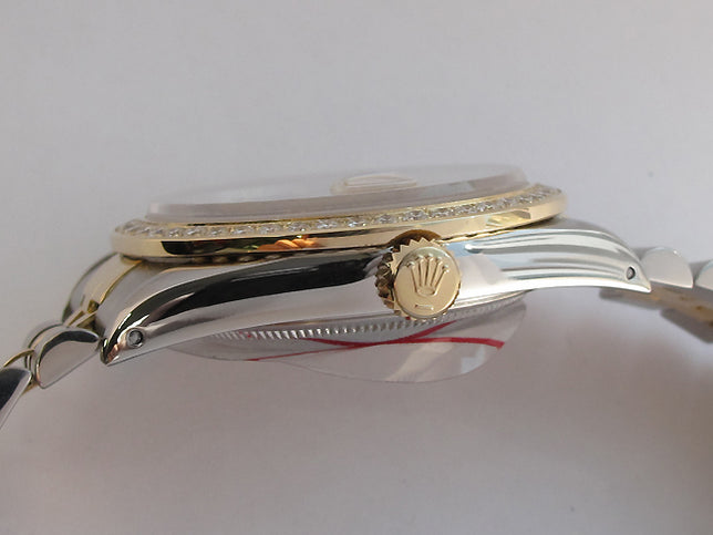 36mm Rolex Two-tone Datejust Champ Diamond Dial 16233.