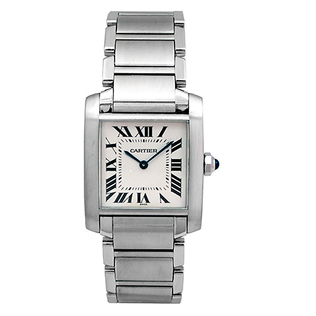 Midsize Cartier Stainless Steel Tank Francais Watch WSTA0005