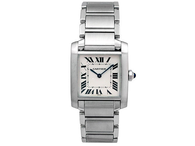 Midsize Cartier Stainless Steel Tank Francais Watch WSTA0005