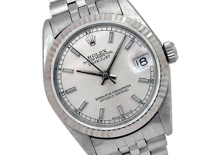 31mm Rolex Stainless Datejust Watch Silver Dial 68274.