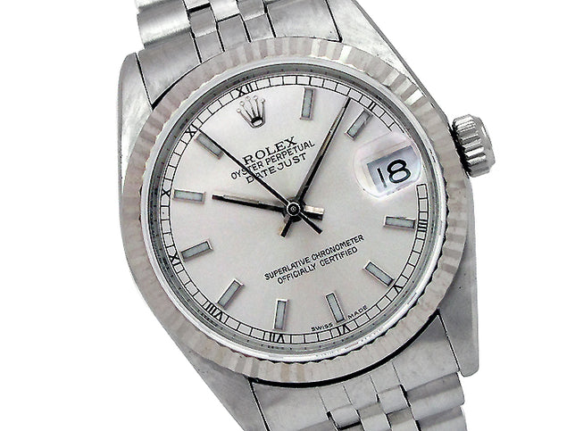 31mm Rolex Stainless Datejust Watch Silver Dial 68274.