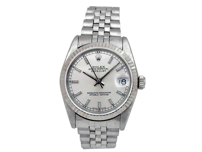 31mm Rolex Stainless Datejust Watch Silver Dial 68274.