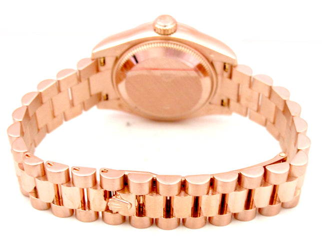 26mm 18K Rose Gold Rolex President Datejust Watch with MOP R N and Diamonds 179175F.