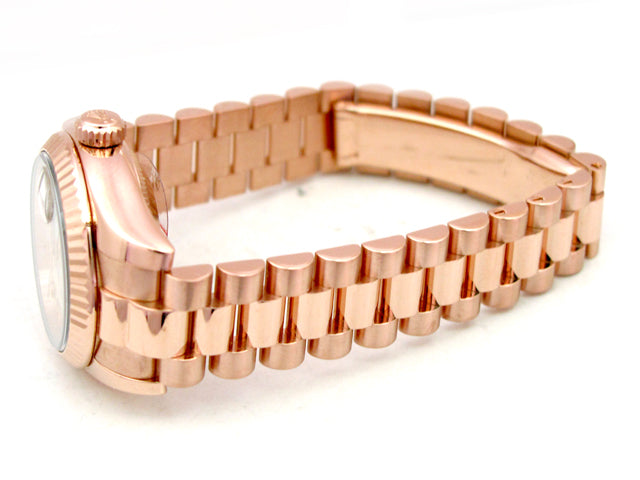 26mm 18K Rose Gold Rolex President Datejust Watch with MOP R N and Diamonds 179175F.