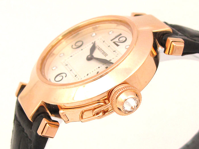 32mm 18K Rose Gold Cartier Pasha Diamond Dial WJ119136
