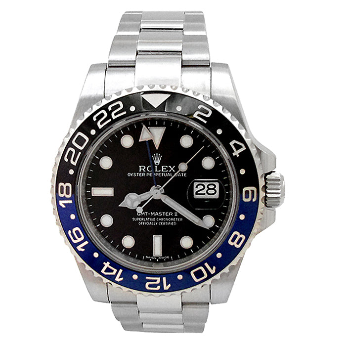 40mm Rolex Stainless Steel GMT-Master II Batman 116710BLNR