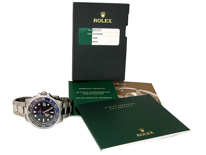 40mm Rolex Stainless Steel GMT-Master II Batman 116710BLNR