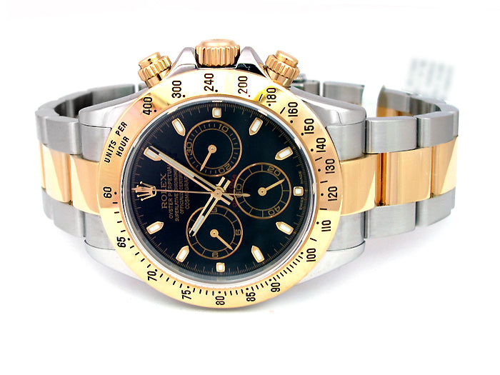 40mm Rolex Two-Tone Daytona Black 116523.