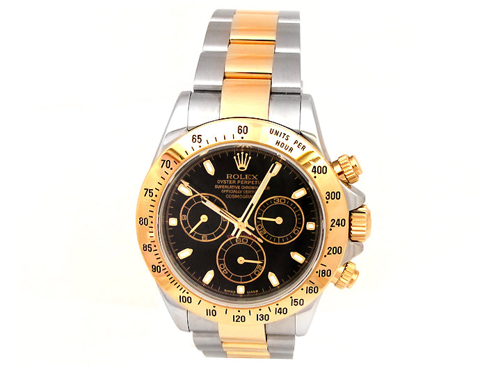 40mm Rolex Two-Tone Daytona Black 116523.