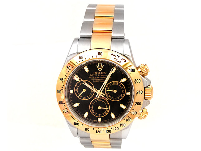 40mm Rolex Two-Tone Daytona Black 116523.