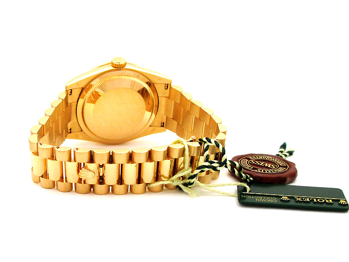 36mm Rolex 18k Yellow Gold Crown Collection Daydate 118348.