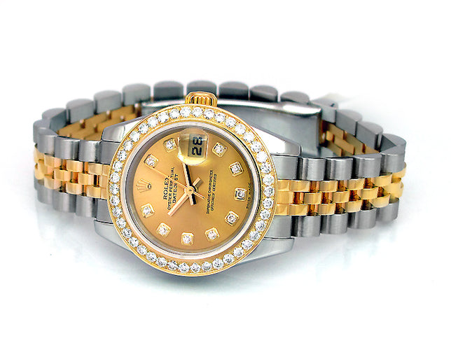 26mm Rolex Two-Tone Datejust Diamond Dial 179173.