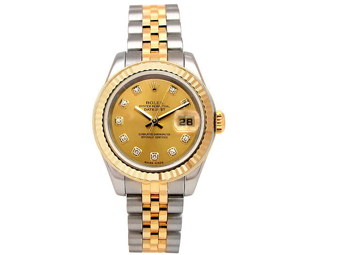 26mm Rolex Two-Tone Datejust Diamond Dial 179173.