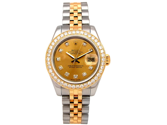 26mm Rolex Two-Tone Datejust Diamond Dial 179173.