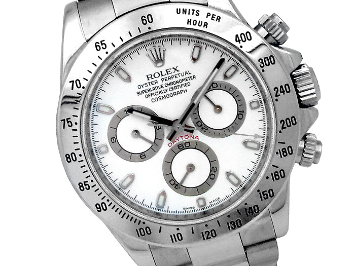 40mm Rolex Stainless Daytona White Dial 116520.