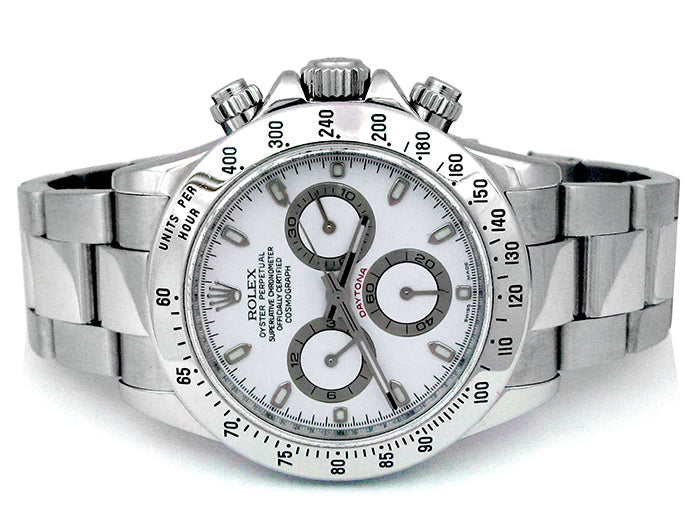 40mm Rolex Stainless Daytona White Dial 116520.