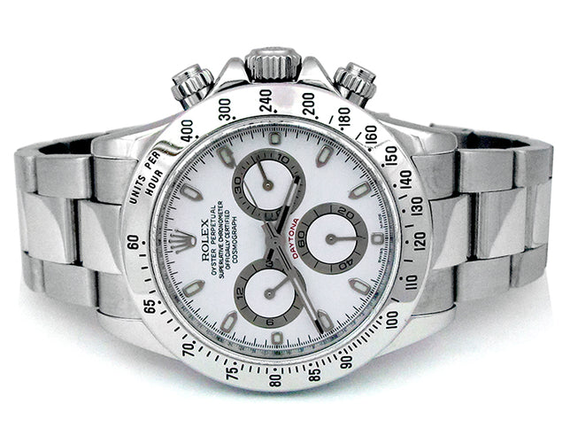 40mm Rolex Stainless Daytona White Dial 116520.