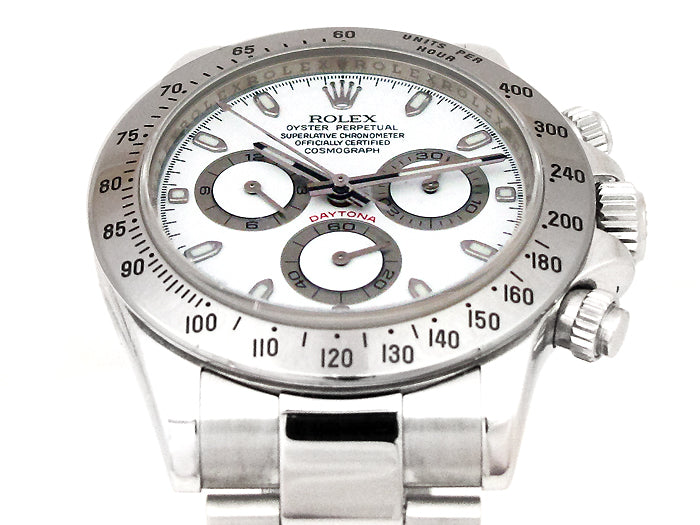 40mm Rolex Stainless Daytona White Dial 116520.