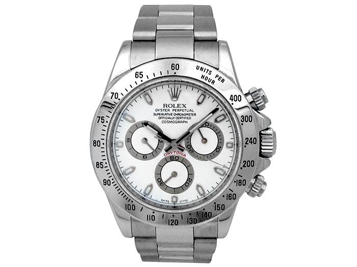 40mm Rolex Stainless Daytona White Dial 116520.