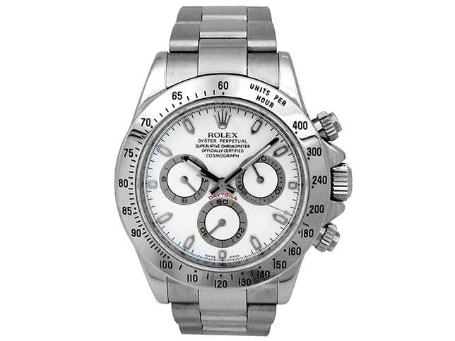 40mm Rolex Stainless Daytona White Dial 116520.
