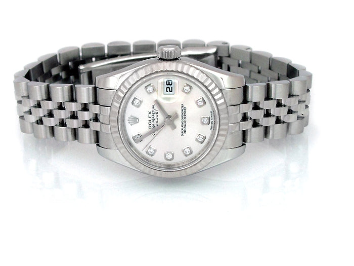 26mm Rolex Stainless Steel Oyster Perpetual Datejust Watch 179174