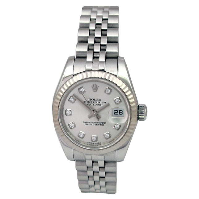 26mm Rolex Stainless Steel Oyster Perpetual Datejust Watch 179174