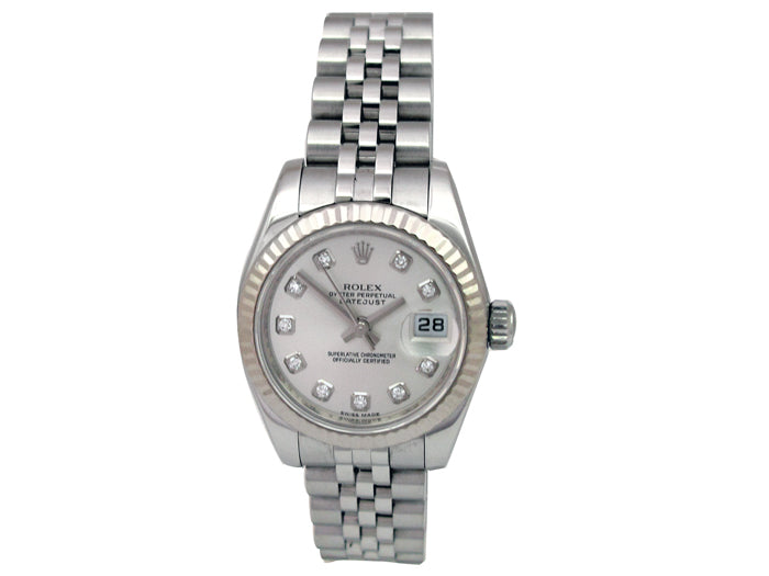 26mm Rolex Stainless Steel Oyster Perpetual Datejust Watch 179174