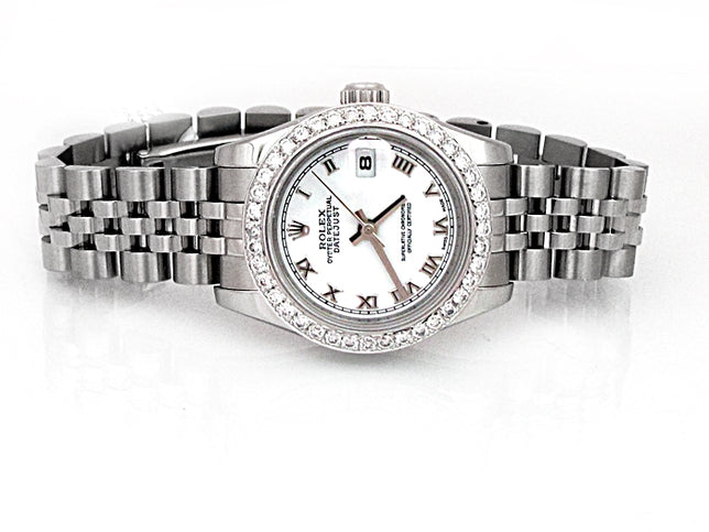 26mm Rolex Stainless Steel Oyster Perpetual Datejust Watch 179160