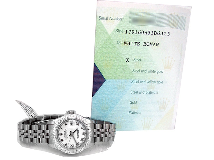 26mm Rolex Stainless Steel Oyster Perpetual Datejust Watch 179160