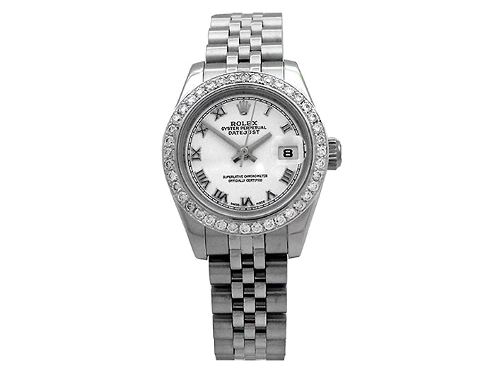 26mm Rolex Stainless Steel Oyster Perpetual Datejust Watch 179160