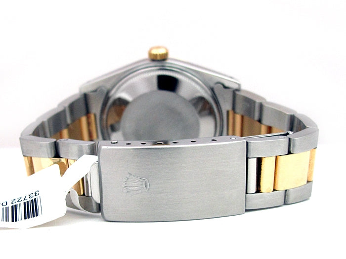 34mm Rolex 18k Gold and Stainless Steel Oyster Perpetual Date Watch 15053