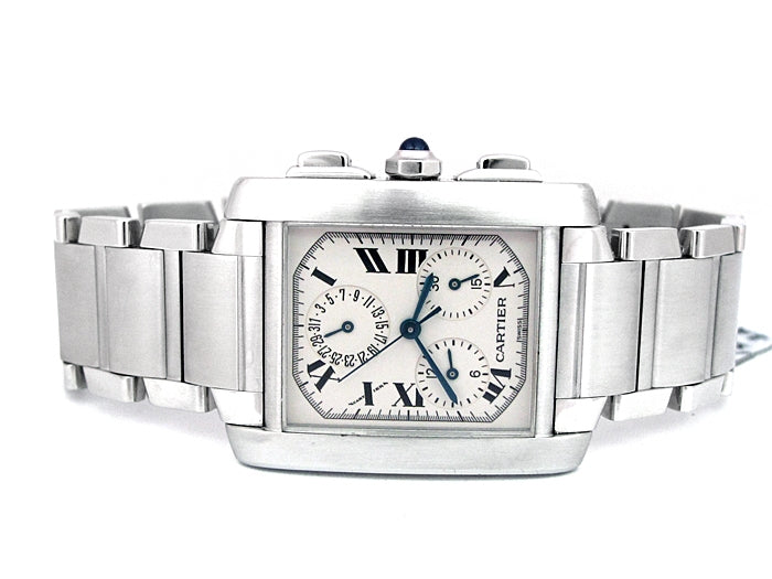 Gents Cartier Stainless Steel Tank Francaise Chrono Watch