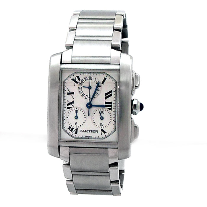 Gents Cartier Stainless Steel Tank Francaise Chrono Watch
