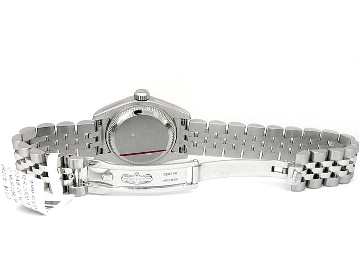26mm Rolex Stainless Steel Datejust Watch  with Mother of Pearl and Diamond Markers 179174.