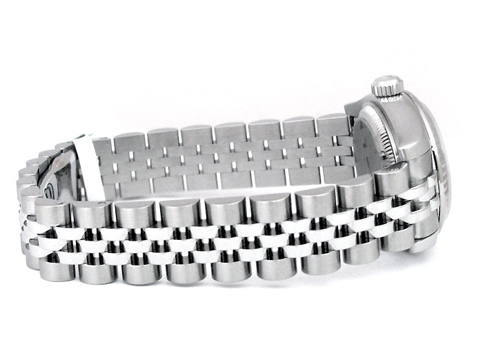 26mm Rolex Stainless Steel Datejust Watch  with Mother of Pearl and Diamond Markers 179174.