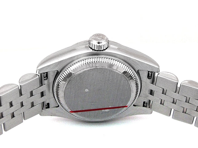 26mm Rolex Stainless Steel Datejust Watch  with Mother of Pearl and Diamond Markers 179174.