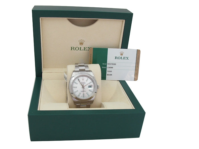 41mm Rolex Stainless Steel Oyster Perpetual Datejust II Watch 116300