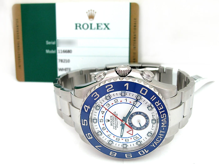 44mm Rolex Stainless Steel Oyster Perpetual Yachtmaster II Watch 116680