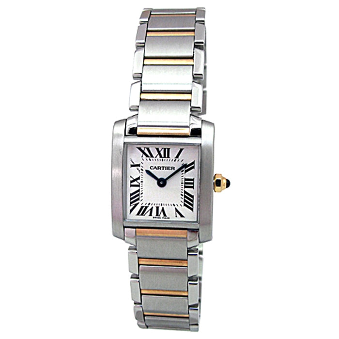 Small Cartier Two-Tone Tank Francaise Watch W51007Q4.