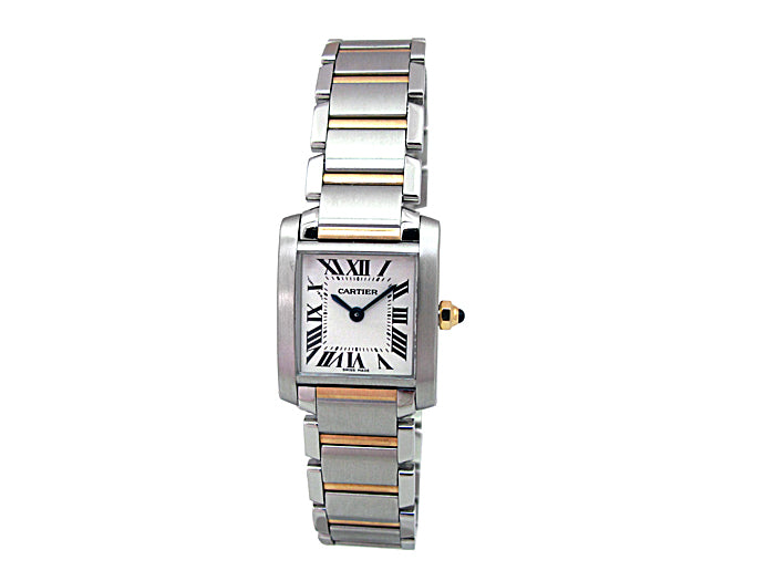 Small Cartier Two-Tone Tank Francaise Watch W51007Q4.