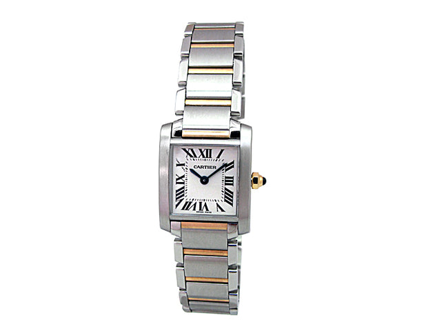 Small Cartier Two-Tone Tank Francaise Watch W51007Q4.