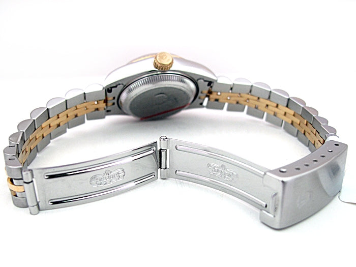 26mm Rolex 18K Gold & Stainless Steel Datejust Watch. Champagne Diamond Dial 79173.