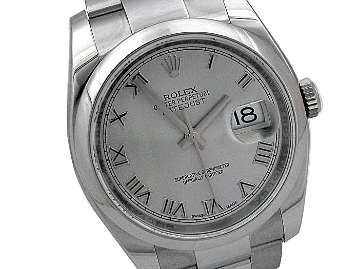 36mm Rolex Stainless Steel Datejust Watch 116200.