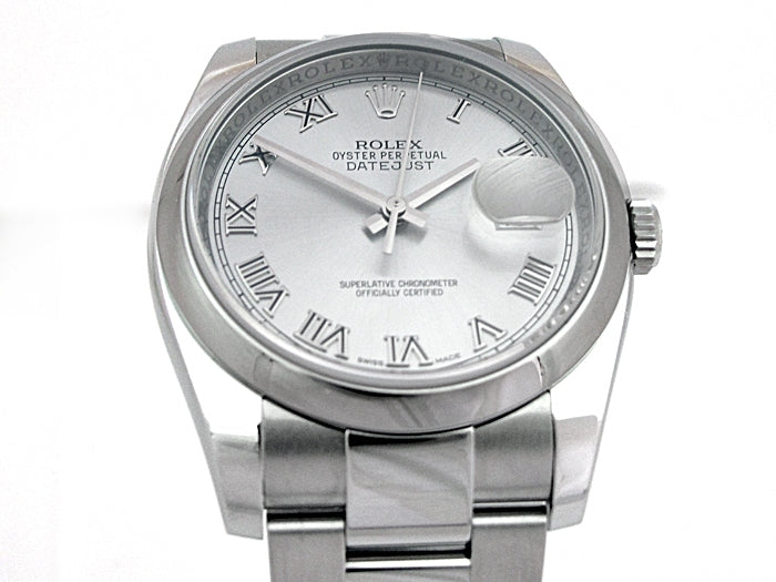 36mm Rolex Stainless Steel Datejust Watch 116200.