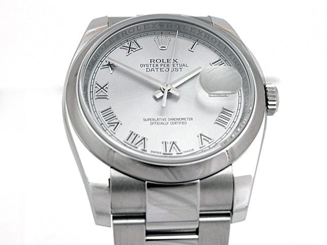 36mm Rolex Stainless Steel Datejust Watch 116200.
