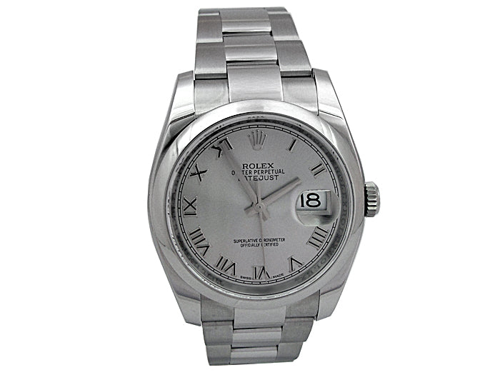 36mm Rolex Stainless Steel Datejust Watch 116200.