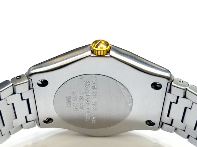 Ebel 18k Yellow Gold and Stainless Steel Classic Wave Watch 33940
