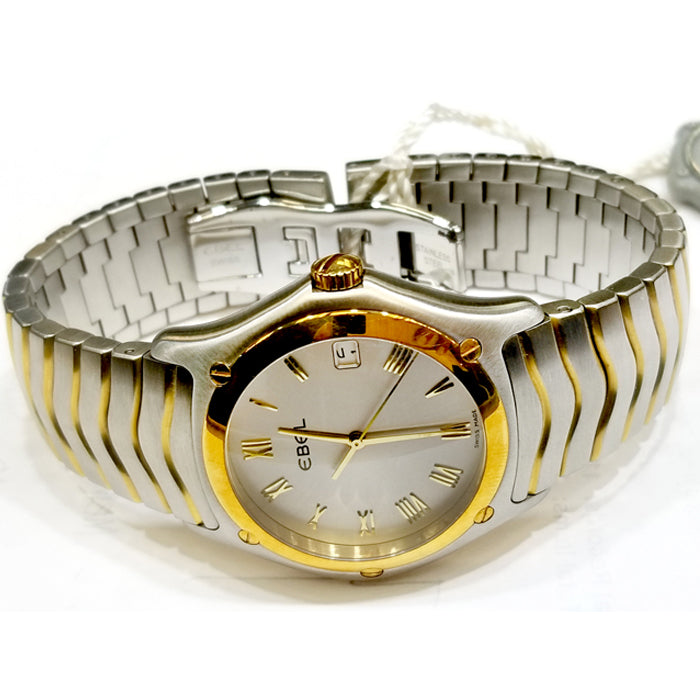 Ebel 18k Yellow Gold and Stainless Steel Classic Wave Watch 33940