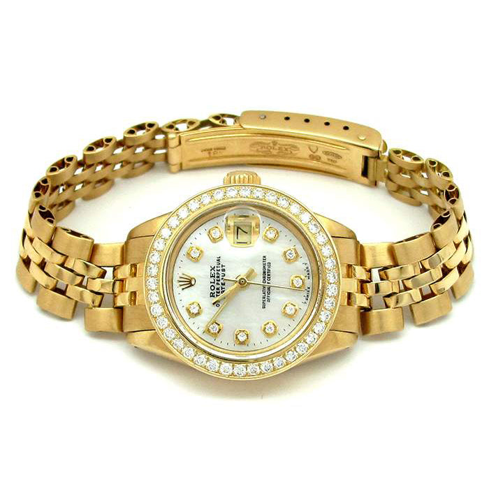 26mm Rolex 18k Yellow Gold Oyster Perpetual Datejust Watch 6917/8